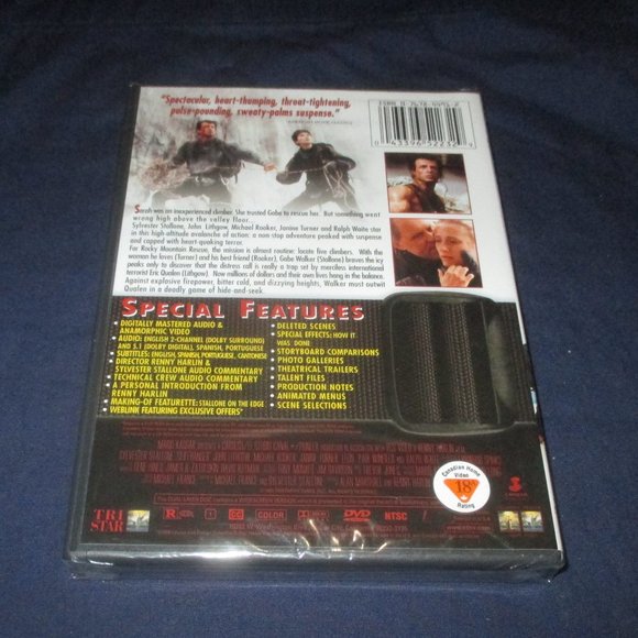 Cliffhanger (DVD, 1993, Widescreen, Canadian) (unopened) - Picture 2 of 3